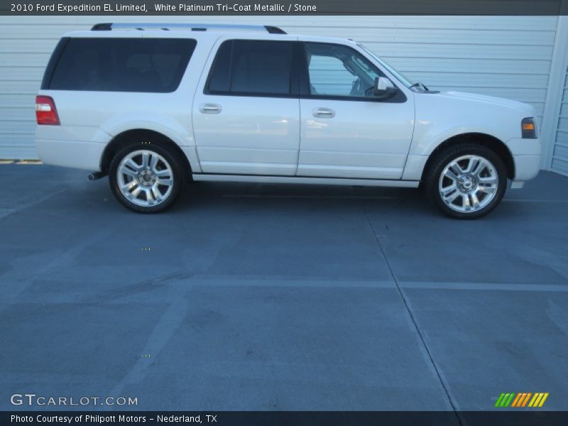 White Platinum Tri-Coat Metallic / Stone 2010 Ford Expedition EL Limited