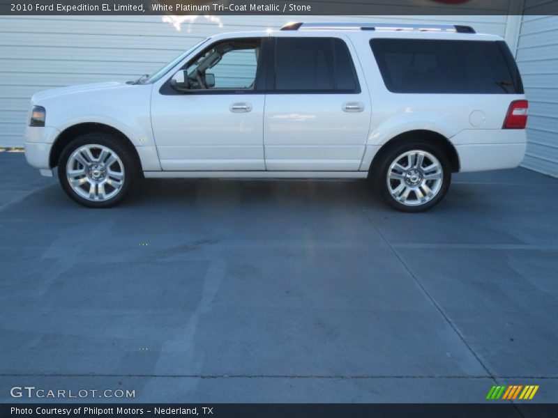 White Platinum Tri-Coat Metallic / Stone 2010 Ford Expedition EL Limited