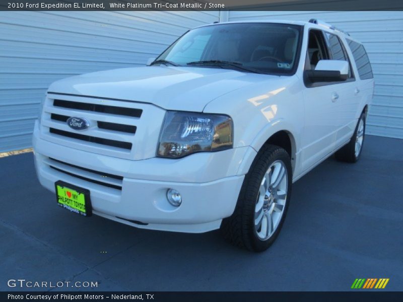 White Platinum Tri-Coat Metallic / Stone 2010 Ford Expedition EL Limited