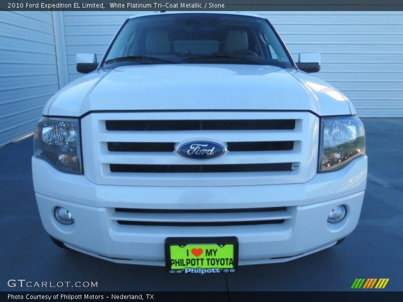 White Platinum Tri-Coat Metallic / Stone 2010 Ford Expedition EL Limited