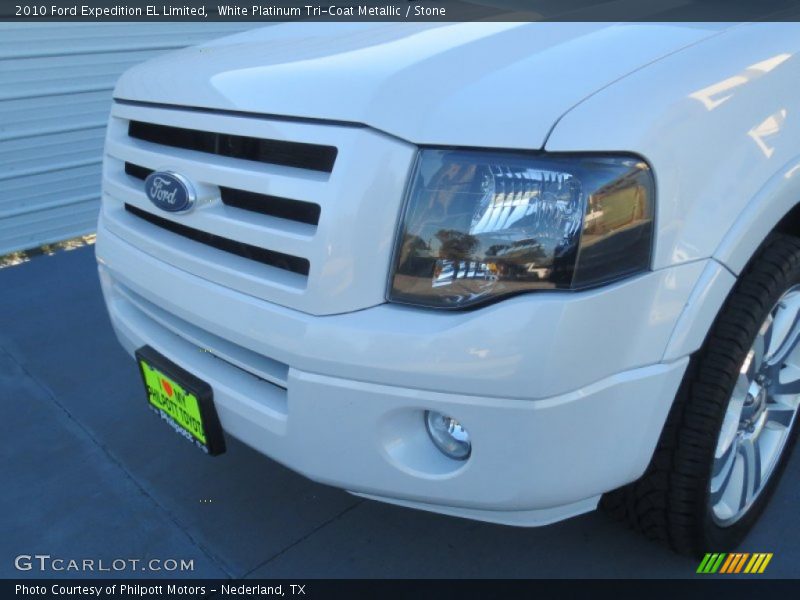 White Platinum Tri-Coat Metallic / Stone 2010 Ford Expedition EL Limited