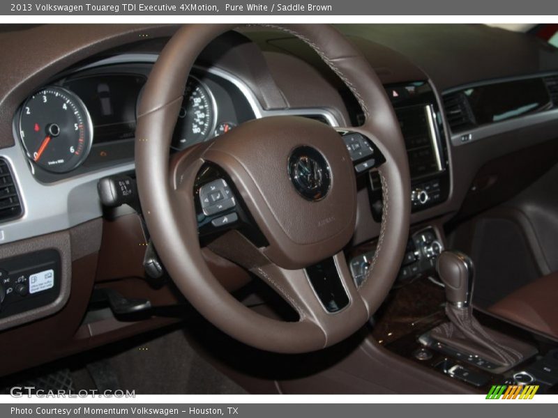 Pure White / Saddle Brown 2013 Volkswagen Touareg TDI Executive 4XMotion