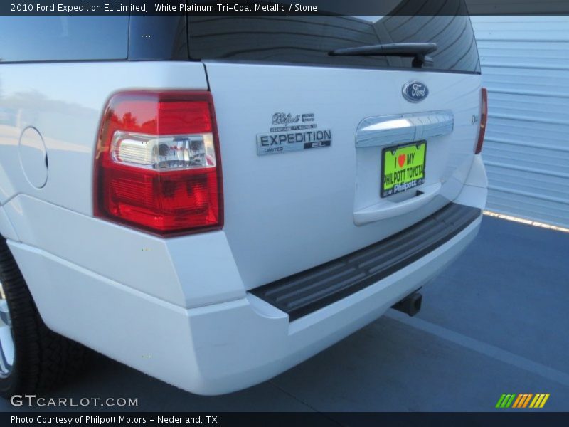White Platinum Tri-Coat Metallic / Stone 2010 Ford Expedition EL Limited