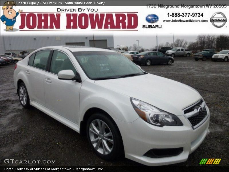 Satin White Pearl / Ivory 2013 Subaru Legacy 2.5i Premium