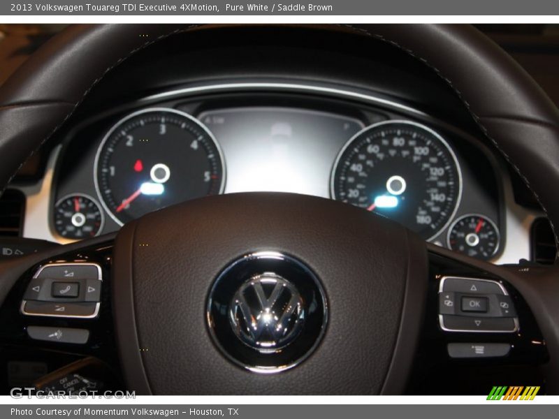 Pure White / Saddle Brown 2013 Volkswagen Touareg TDI Executive 4XMotion
