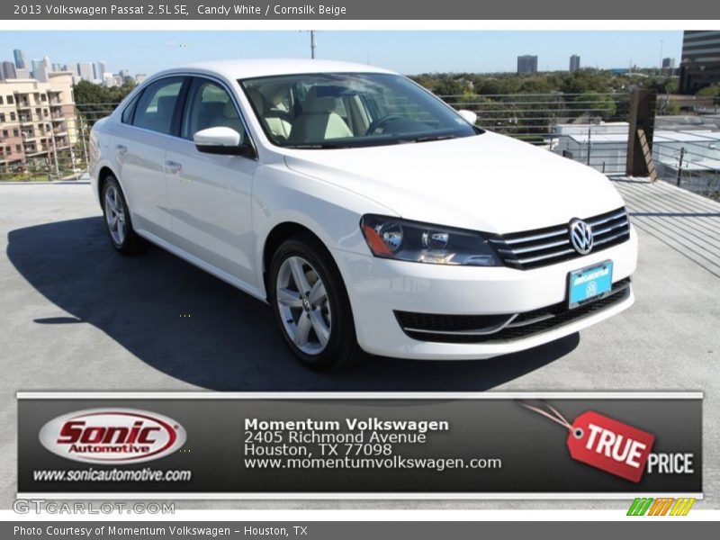 Candy White / Cornsilk Beige 2013 Volkswagen Passat 2.5L SE