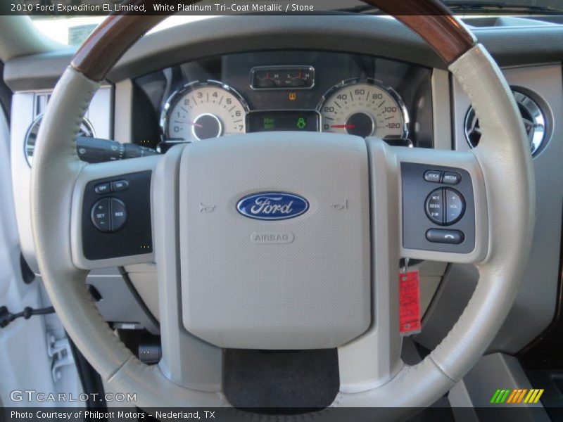 White Platinum Tri-Coat Metallic / Stone 2010 Ford Expedition EL Limited