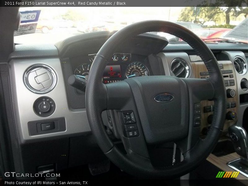 Red Candy Metallic / Black 2011 Ford F150 Lariat SuperCrew 4x4