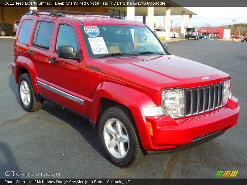 Deep Cherry Red Crystal Pearl / Dark Slate Gray/Dark Saddle 2012 Jeep Liberty Limited