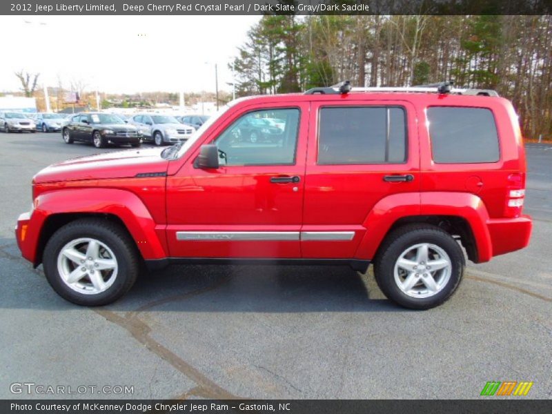 Deep Cherry Red Crystal Pearl / Dark Slate Gray/Dark Saddle 2012 Jeep Liberty Limited
