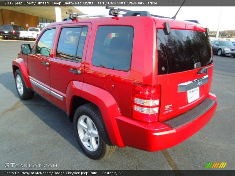 Deep Cherry Red Crystal Pearl / Dark Slate Gray/Dark Saddle 2012 Jeep Liberty Limited