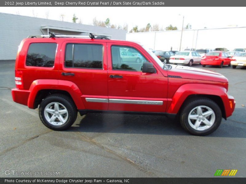 Deep Cherry Red Crystal Pearl / Dark Slate Gray/Dark Saddle 2012 Jeep Liberty Limited