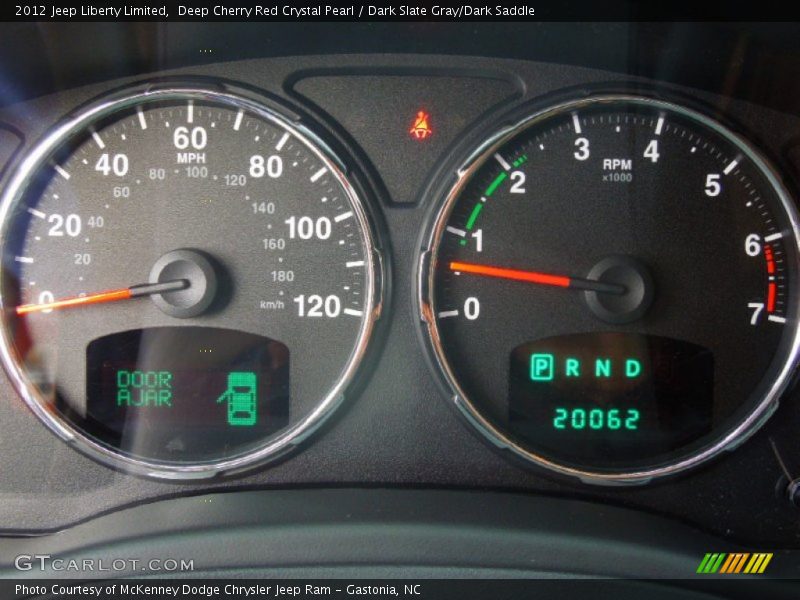 Deep Cherry Red Crystal Pearl / Dark Slate Gray/Dark Saddle 2012 Jeep Liberty Limited