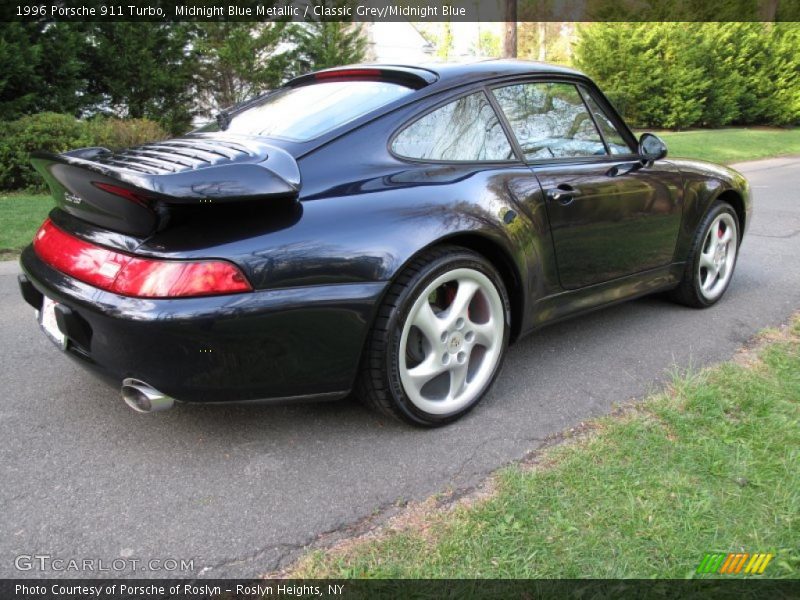 Midnight Blue Metallic / Classic Grey/Midnight Blue 1996 Porsche 911 Turbo