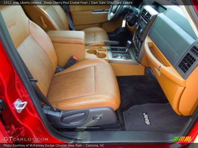 Deep Cherry Red Crystal Pearl / Dark Slate Gray/Dark Saddle 2012 Jeep Liberty Limited