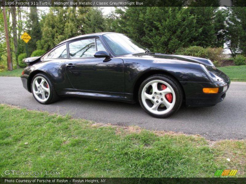 Midnight Blue Metallic / Classic Grey/Midnight Blue 1996 Porsche 911 Turbo