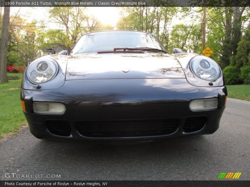 Midnight Blue Metallic / Classic Grey/Midnight Blue 1996 Porsche 911 Turbo