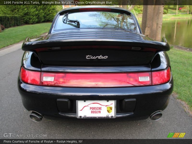 Midnight Blue Metallic / Classic Grey/Midnight Blue 1996 Porsche 911 Turbo