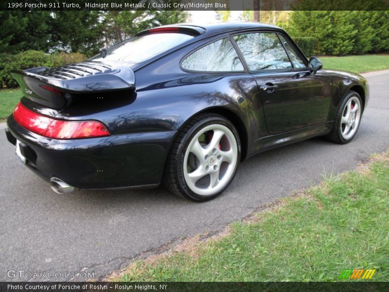 Midnight Blue Metallic / Classic Grey/Midnight Blue 1996 Porsche 911 Turbo