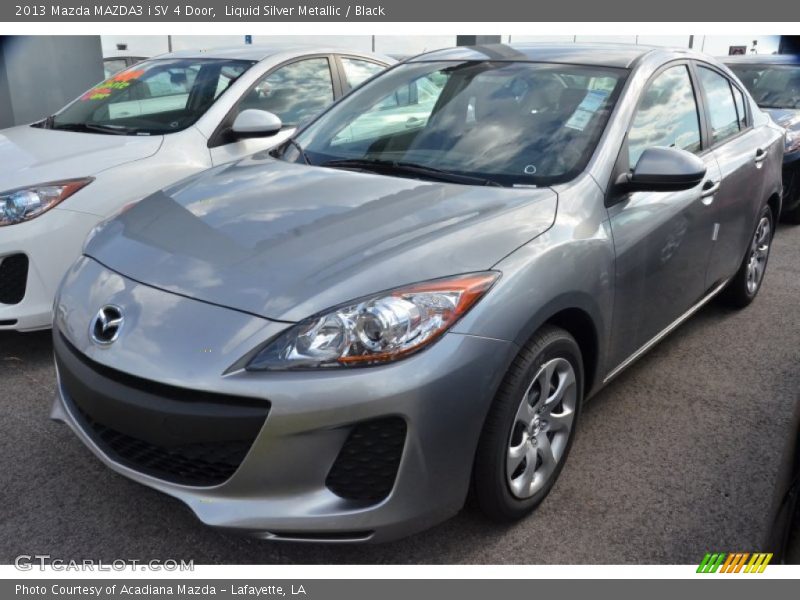 Liquid Silver Metallic / Black 2013 Mazda MAZDA3 i SV 4 Door