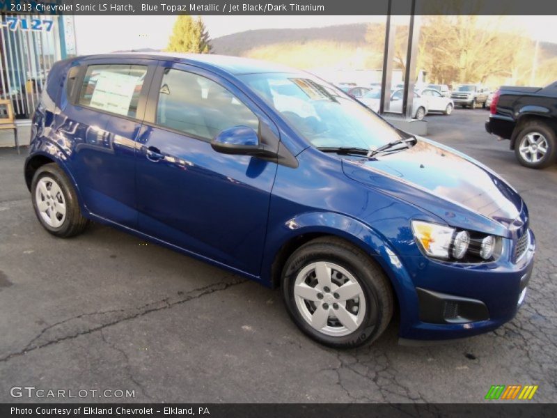 Blue Topaz Metallic / Jet Black/Dark Titanium 2013 Chevrolet Sonic LS Hatch