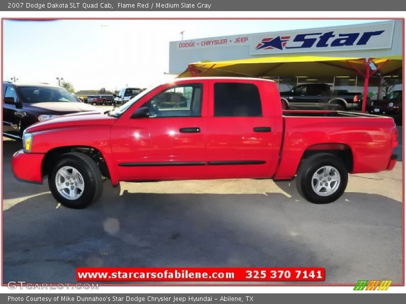 Flame Red / Medium Slate Gray 2007 Dodge Dakota SLT Quad Cab