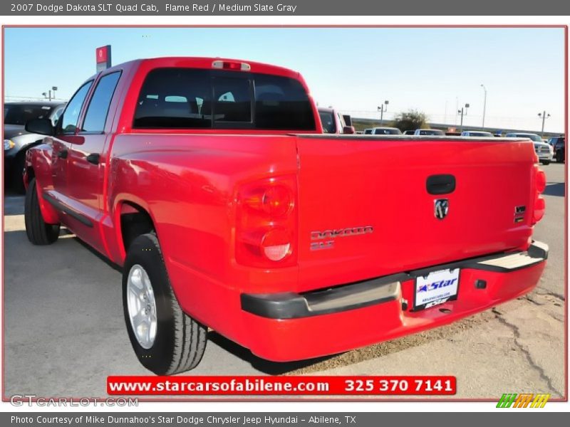 Flame Red / Medium Slate Gray 2007 Dodge Dakota SLT Quad Cab