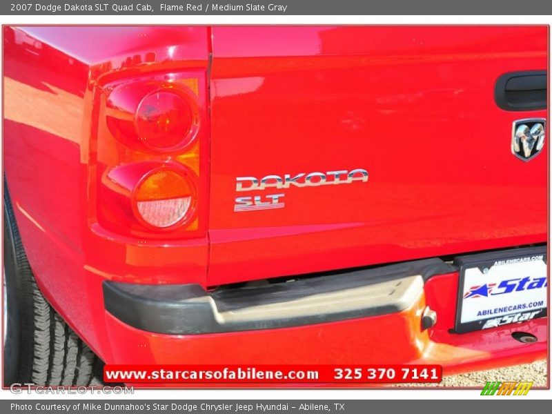 Flame Red / Medium Slate Gray 2007 Dodge Dakota SLT Quad Cab