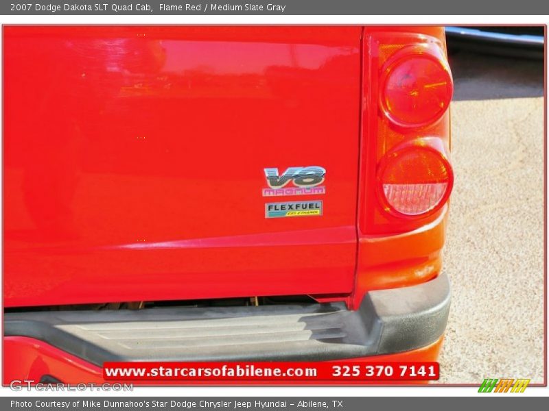 Flame Red / Medium Slate Gray 2007 Dodge Dakota SLT Quad Cab