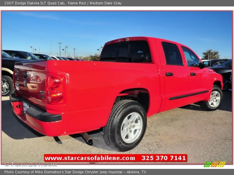 Flame Red / Medium Slate Gray 2007 Dodge Dakota SLT Quad Cab