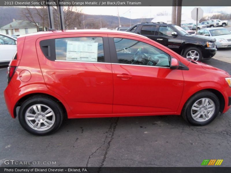 Inferno Orange Metallic / Jet Black/Dark Titanium 2013 Chevrolet Sonic LT Hatch