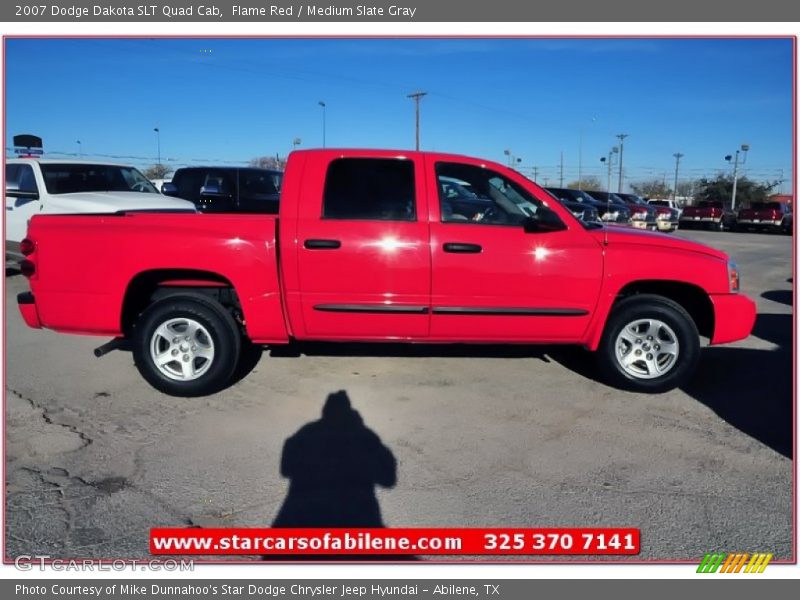 Flame Red / Medium Slate Gray 2007 Dodge Dakota SLT Quad Cab