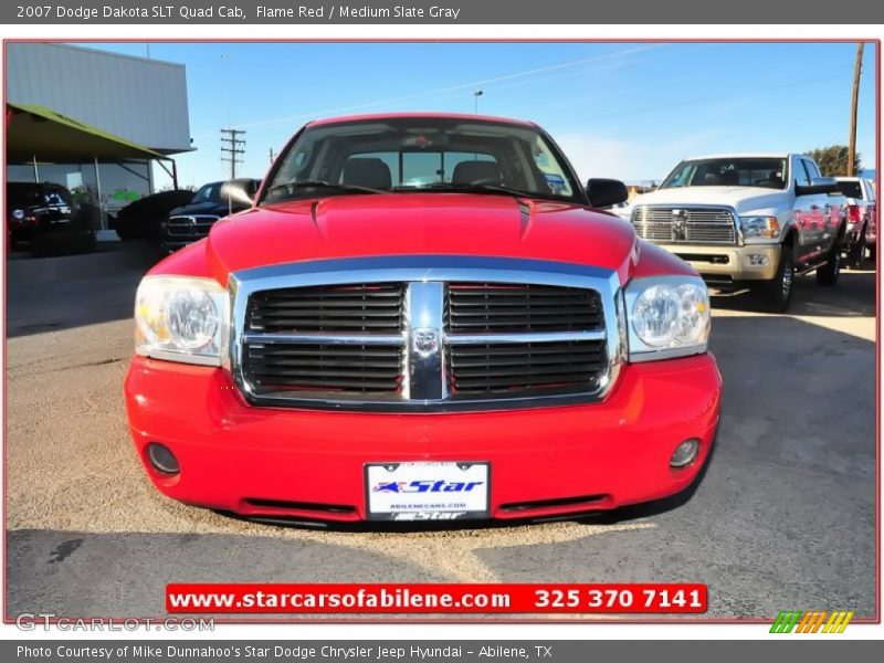 Flame Red / Medium Slate Gray 2007 Dodge Dakota SLT Quad Cab