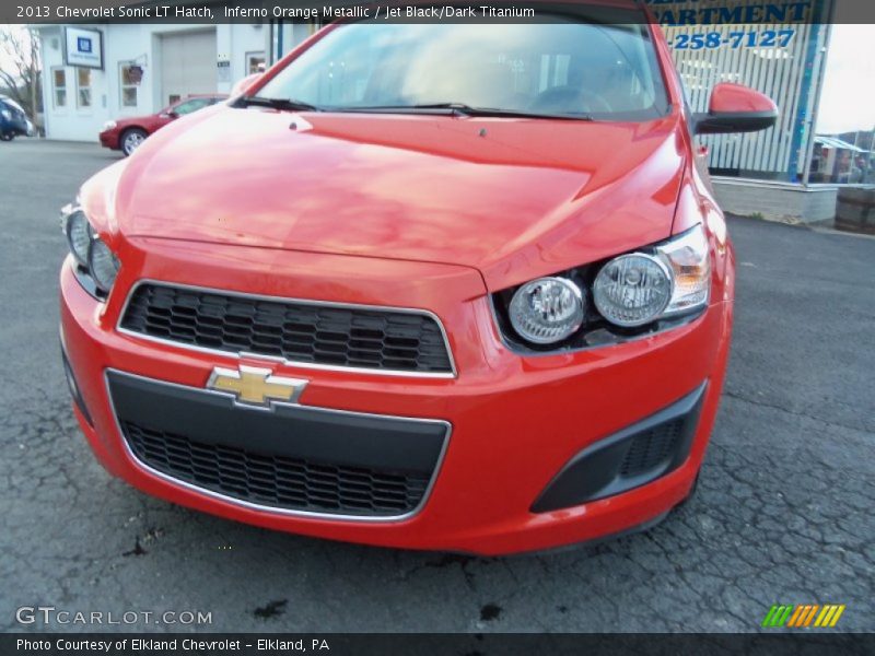 Inferno Orange Metallic / Jet Black/Dark Titanium 2013 Chevrolet Sonic LT Hatch