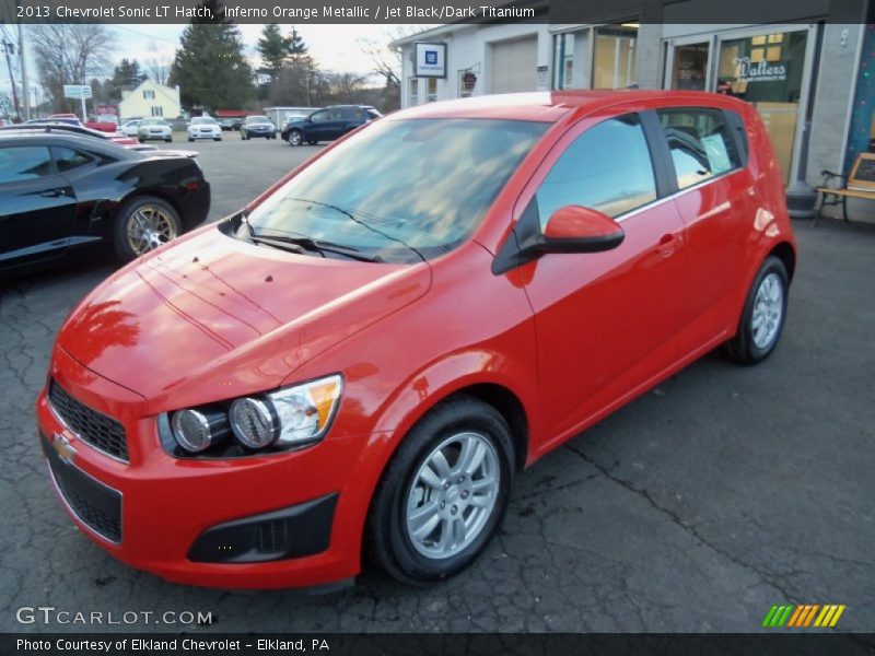 Inferno Orange Metallic / Jet Black/Dark Titanium 2013 Chevrolet Sonic LT Hatch