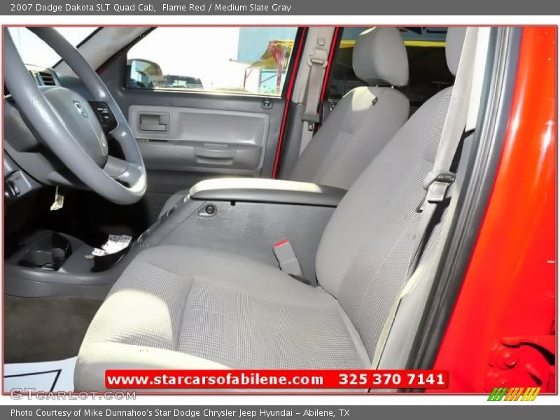 Flame Red / Medium Slate Gray 2007 Dodge Dakota SLT Quad Cab