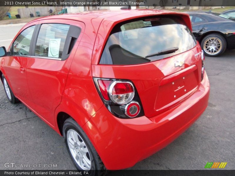 Inferno Orange Metallic / Jet Black/Dark Titanium 2013 Chevrolet Sonic LT Hatch