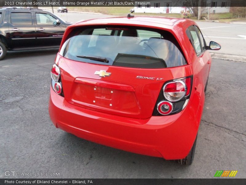 Inferno Orange Metallic / Jet Black/Dark Titanium 2013 Chevrolet Sonic LT Hatch