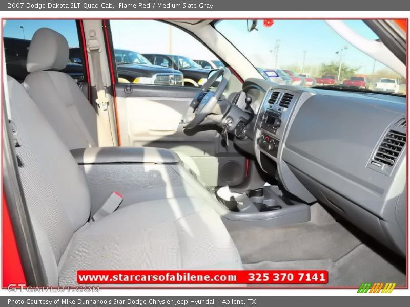 Flame Red / Medium Slate Gray 2007 Dodge Dakota SLT Quad Cab