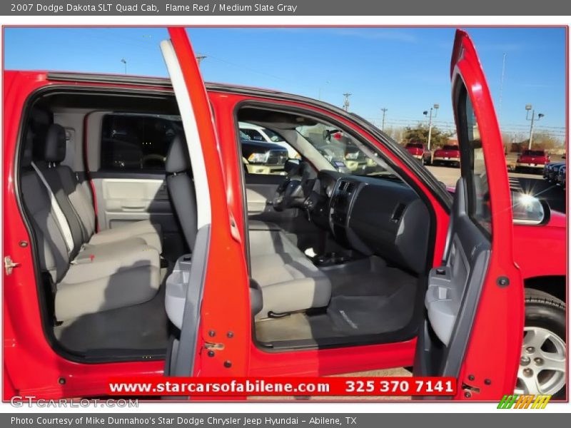 Flame Red / Medium Slate Gray 2007 Dodge Dakota SLT Quad Cab
