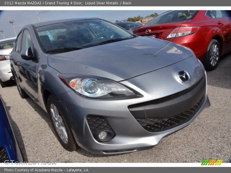 Liquid Silver Metallic / Black 2012 Mazda MAZDA3 i Grand Touring 4 Door