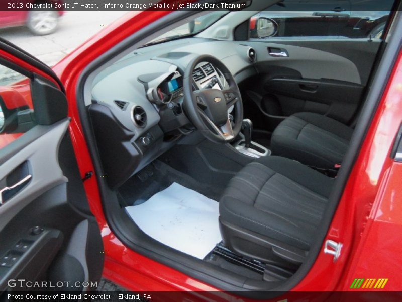 Inferno Orange Metallic / Jet Black/Dark Titanium 2013 Chevrolet Sonic LT Hatch