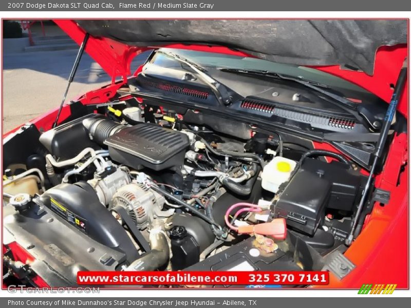 Flame Red / Medium Slate Gray 2007 Dodge Dakota SLT Quad Cab