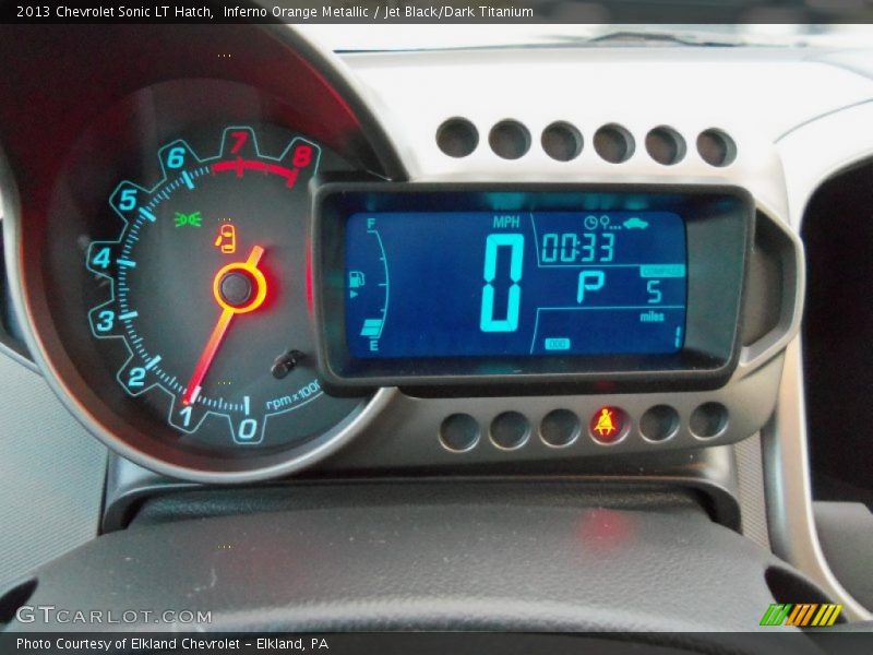 Inferno Orange Metallic / Jet Black/Dark Titanium 2013 Chevrolet Sonic LT Hatch