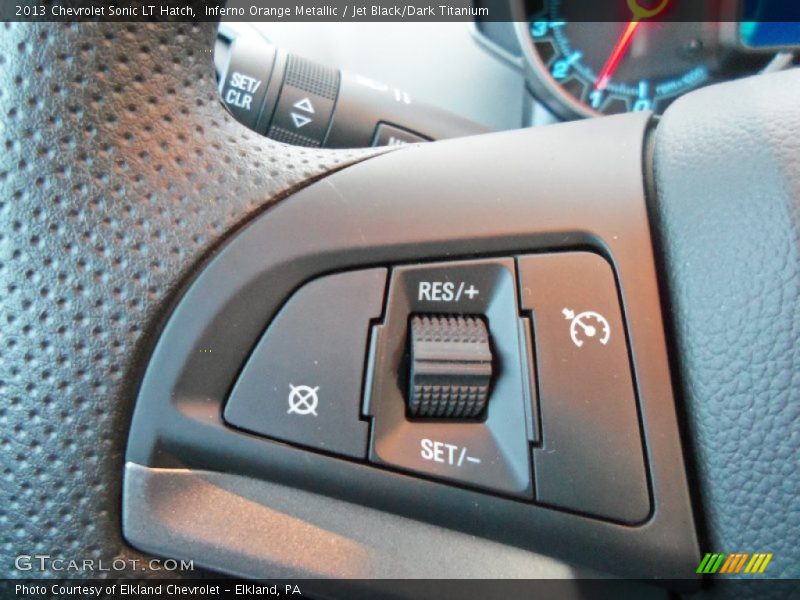 Inferno Orange Metallic / Jet Black/Dark Titanium 2013 Chevrolet Sonic LT Hatch