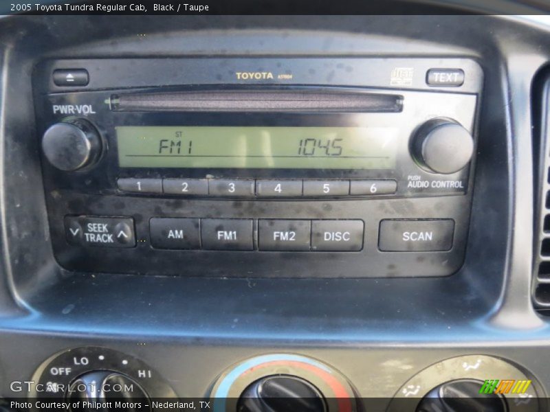 Black / Taupe 2005 Toyota Tundra Regular Cab