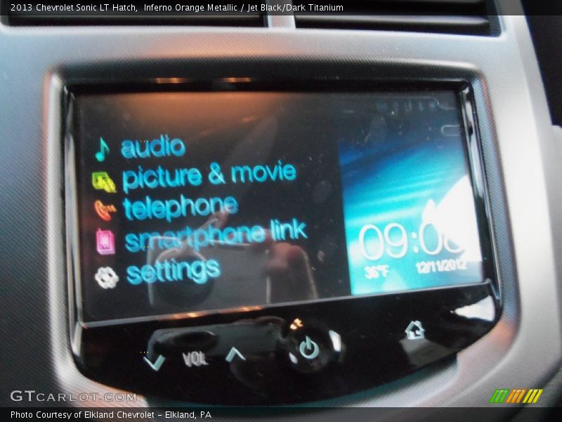 Inferno Orange Metallic / Jet Black/Dark Titanium 2013 Chevrolet Sonic LT Hatch