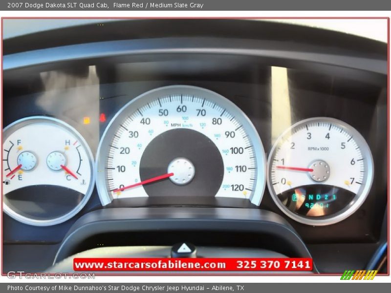 Flame Red / Medium Slate Gray 2007 Dodge Dakota SLT Quad Cab