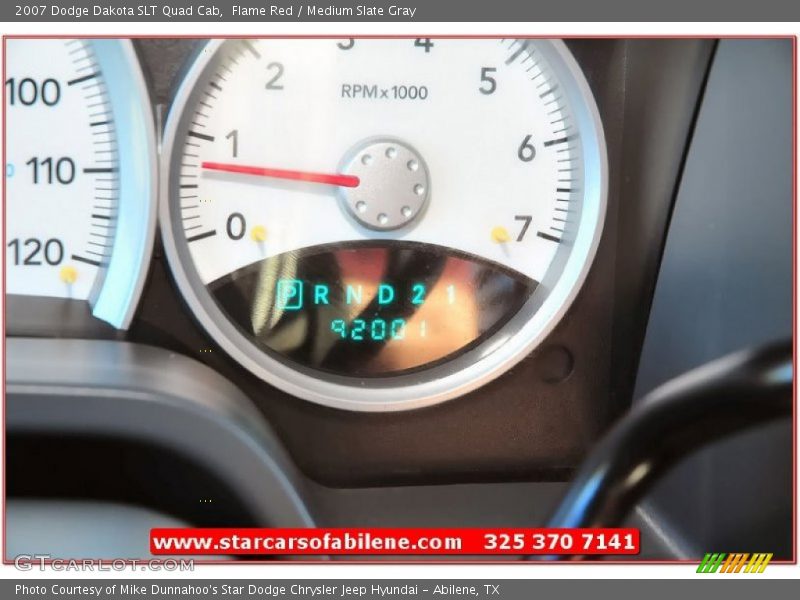 Flame Red / Medium Slate Gray 2007 Dodge Dakota SLT Quad Cab