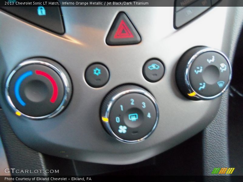 Inferno Orange Metallic / Jet Black/Dark Titanium 2013 Chevrolet Sonic LT Hatch